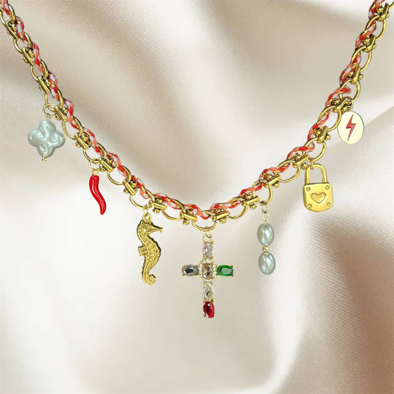 Red Charm Necklace