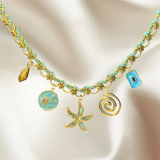 Blue Charm Necklace